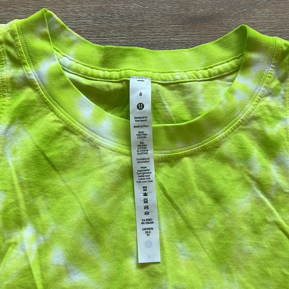 Lululemon All Yours Crop Tank Tie Dye MAR9 Size 8 - Picture 7 of 10